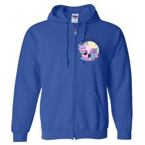 Never Trust The Living Pink Skull Cute Snake Funny Halloween Cute Gift Full Zip Hoodie