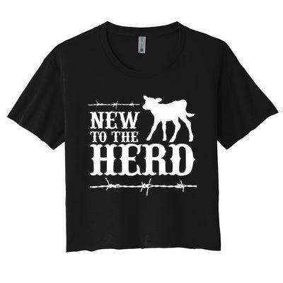 New To The Herd Country Women's Crop Top Tee