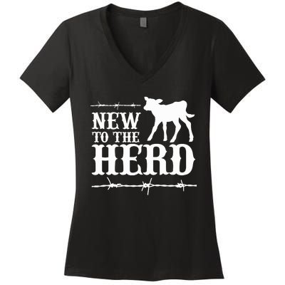 New To The Herd Country Women's V-Neck T-Shirt