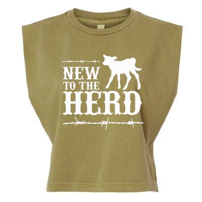 New To The Herd Country Garment-Dyed Women's Muscle Tee