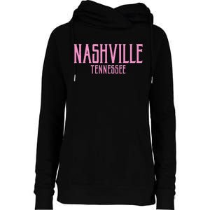 Nashville Tennessee Text Print Womens Funnel Neck Pullover Hood