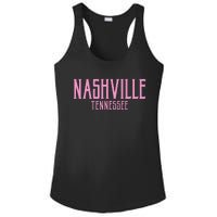 Nashville Tennessee Text Print Ladies PosiCharge Competitor Racerback Tank