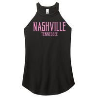 Nashville Tennessee Text Print Women's Perfect Tri Rocker Tank