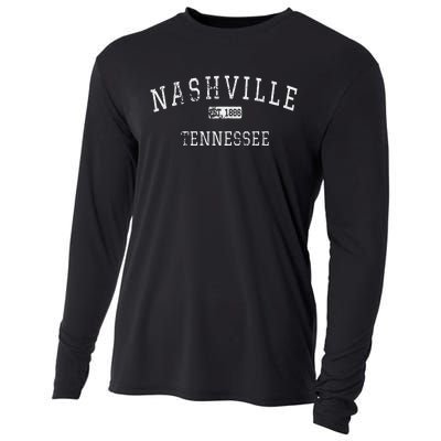 Nashville Tennessee TN Vintage Cooling Performance Long Sleeve Crew