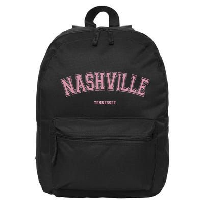 Nashville Tennessee Tn Varsity Style On Nashville 16 in Basic Backpack