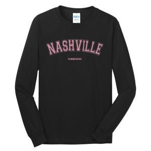 Nashville Tennessee Tn Varsity Style On Nashville Tall Long Sleeve T-Shirt