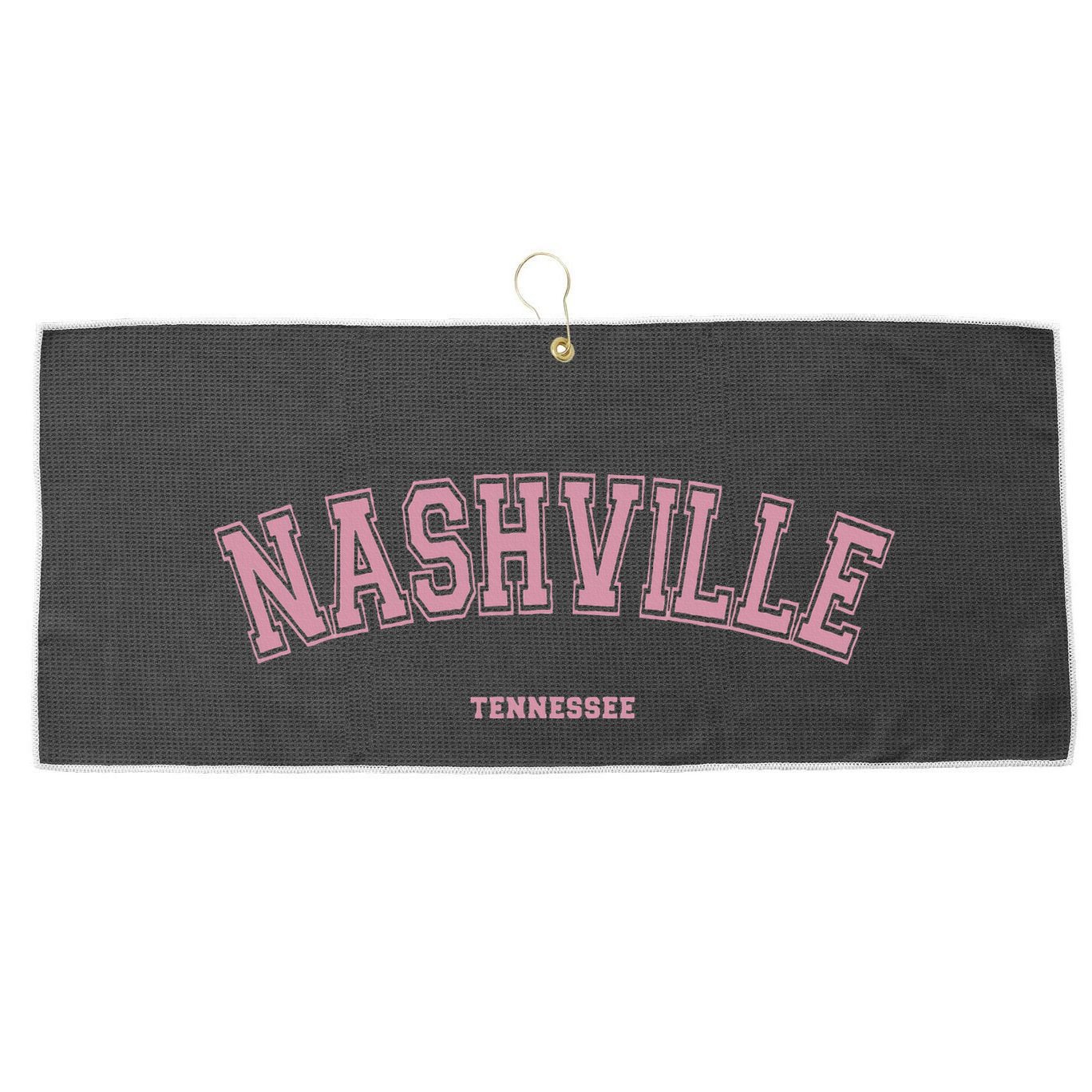 Nashville Tennessee Tn Varsity Style On Nashville Large Microfiber Waffle Golf Towel