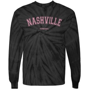 Nashville Tennessee Tn Varsity Style On Nashville Tie-Dye Long Sleeve Shirt