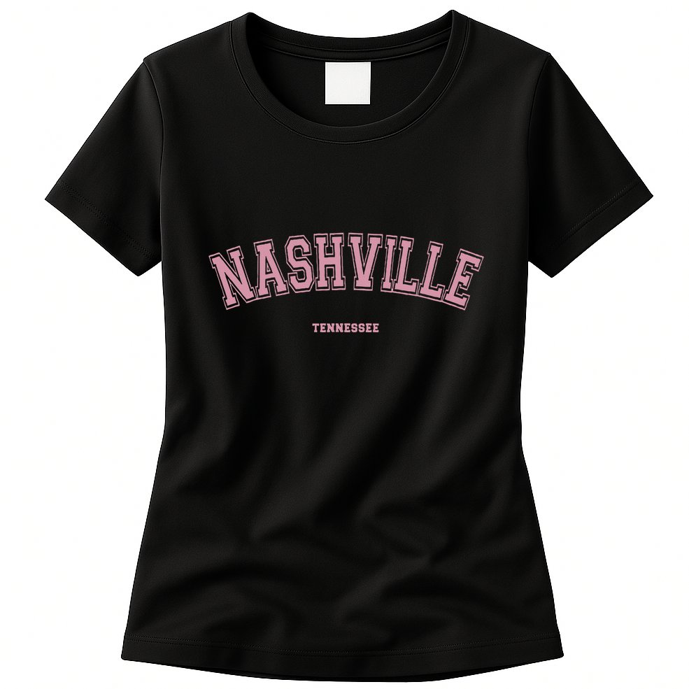 Nashville Tennessee Tn Varsity Style On Nashville Womens T-Shirt