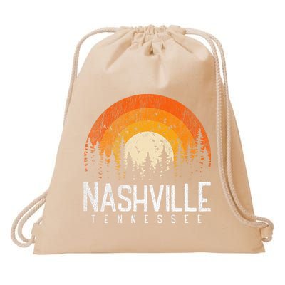 Nashville Tennessee TN Retro Style Vintage 80s Gift Drawstring Bag