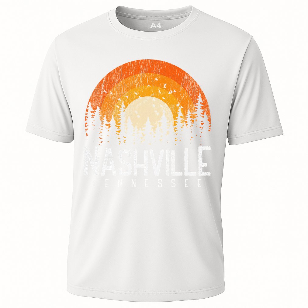 Nashville Tennessee TN Retro Style Vintage 80s Gift Cooling Performance Crew T-Shirt