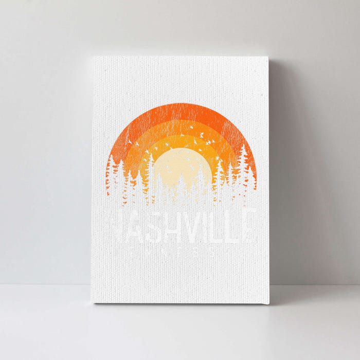 Nashville Tennessee TN Retro Style Vintage 80s Gift Canvas