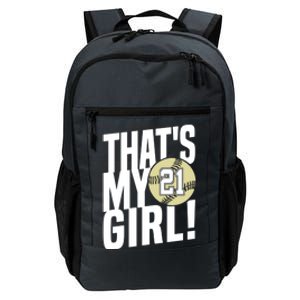 Number Twentyone ThatS My #21 Softball Mom Dad Family Funny Gift Daily Commute Backpack