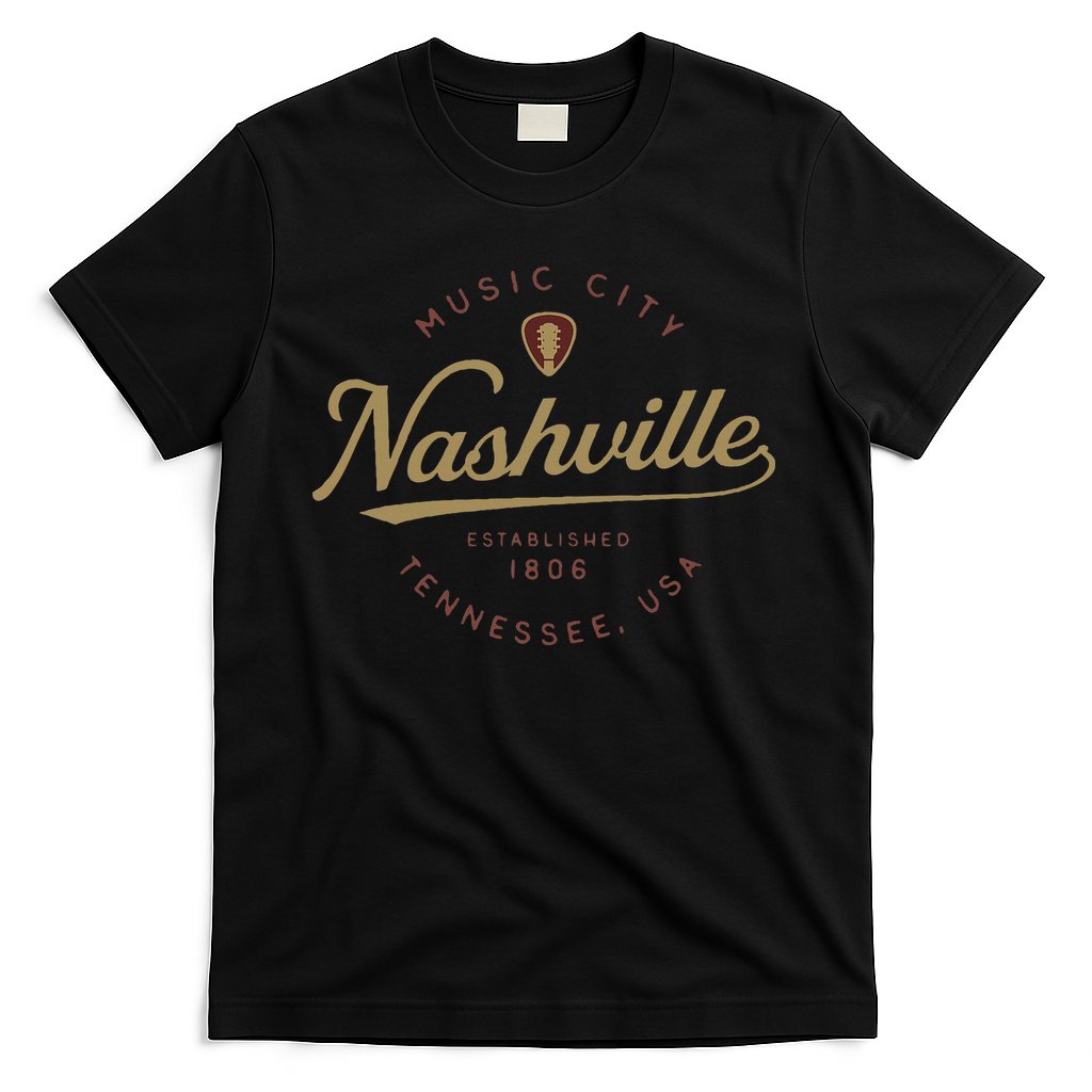 Nashville Tn Tennessee Music City Guitar Country Music Nash T-Shirt