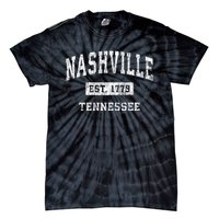 Nashville Tennessee Tn Vintage Established Sports Tie-Dye T-Shirt