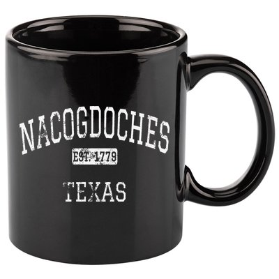 Nacogdoches Texas TX Vintage 11oz C Handle Ceramic Mug