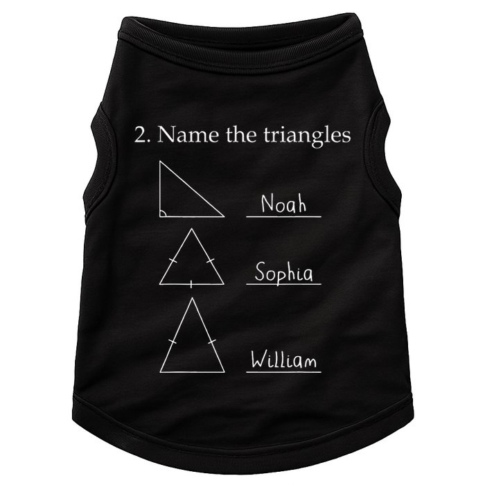 Name The Triangles Math Problem Funny Math Lover Doggie Tank