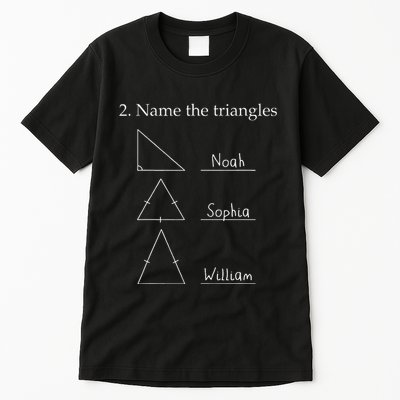 Name The Triangles Math Problem Funny Math Lover Tall T-Shirt