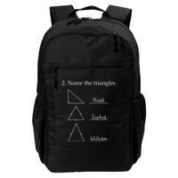 Name The Triangles Math Problem Funny Math Lover Daily Commute Backpack