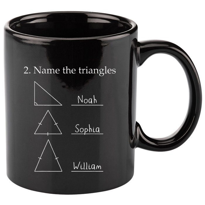 Name The Triangles Math Problem Funny Math Lover 11oz C Handle Ceramic Mug