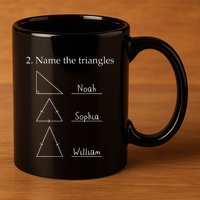Name The Triangles Math Problem Funny Math Lover 11oz C Handle Ceramic Mug