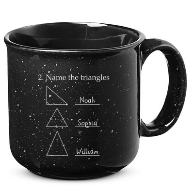 Name The Triangles Math Problem Funny Math Lover 15oz Campfire Ceramic Mug