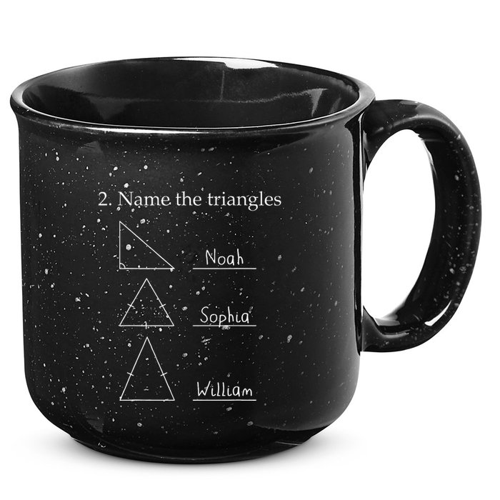 Name The Triangles Math Problem Funny Math Lover 15oz Campfire Ceramic Mug