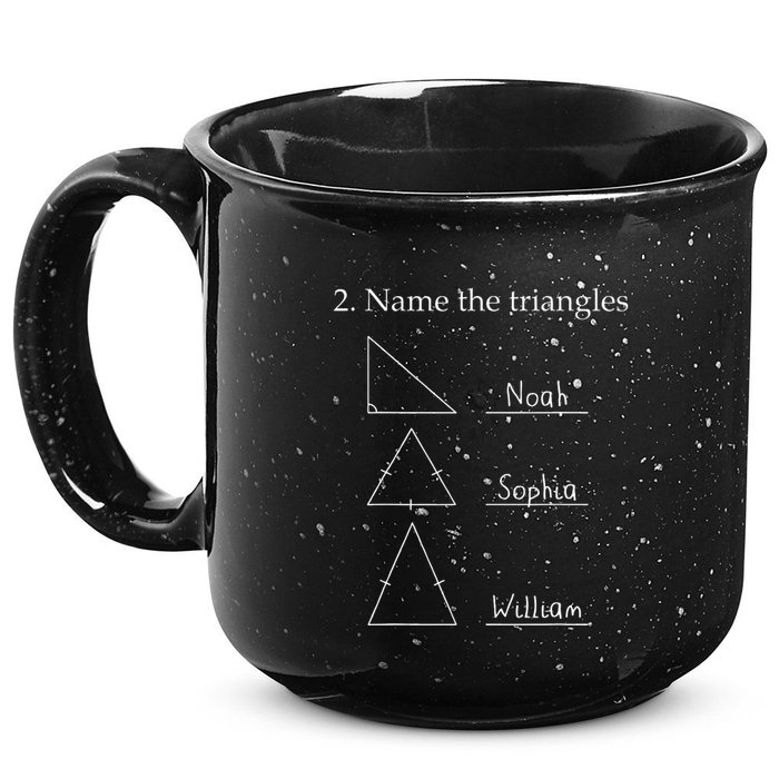 Name The Triangles Math Problem Funny Math Lover 15oz Campfire Ceramic Mug