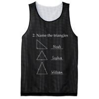 Name The Triangles Math Problem Funny Math Lover Mesh Reversible Basketball Jersey Tank