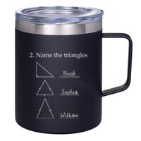 Name The Triangles Math Problem Funny Math Lover 12oz Stainless Steel Coffee Mug