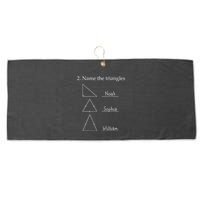 Name The Triangles Math Problem Funny Math Lover Large Microfiber Waffle Golf Towel