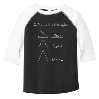 Name The Triangles Math Problem Funny Math Lover Toddler Fine Jersey T-Shirt