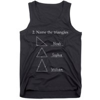 Name The Triangles Math Problem Funny Math Lover Tank Top