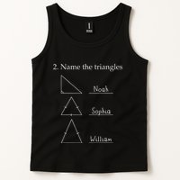 Name The Triangles Math Problem Funny Math Lover Tank Top