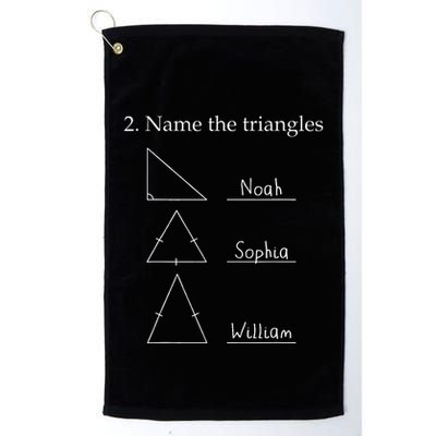 Name The Triangles Math Problem Funny Math Lover Golf Towel