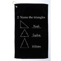 Name The Triangles Math Problem Funny Math Lover Golf Towel