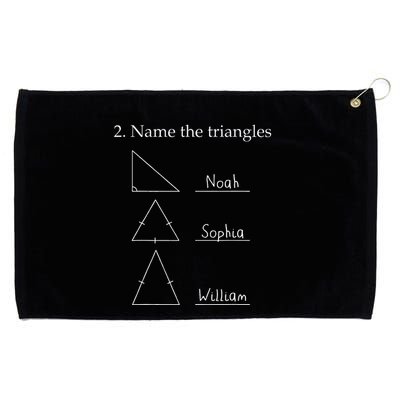 Name The Triangles Math Problem Funny Math Lover Grommeted Golf Towel