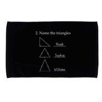 Name The Triangles Math Problem Funny Math Lover Microfiber Hand Towel