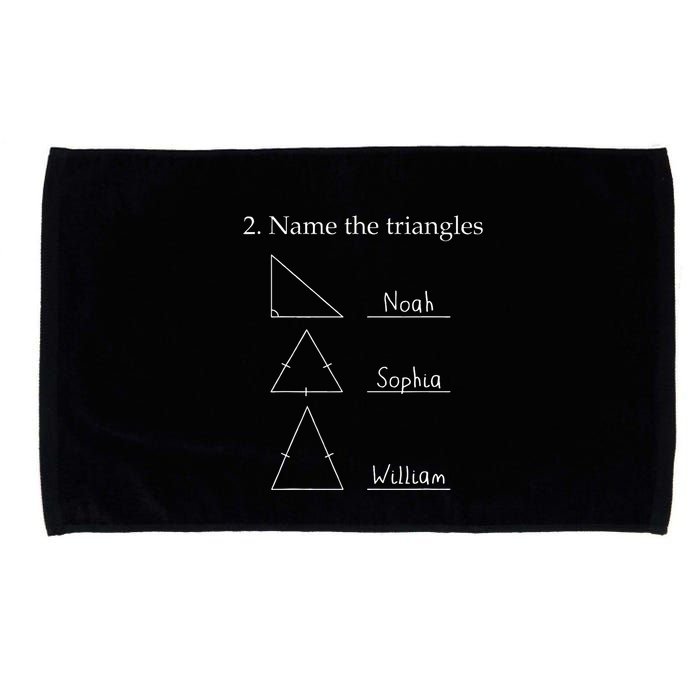 Name The Triangles Math Problem Funny Math Lover Microfiber Hand Towel
