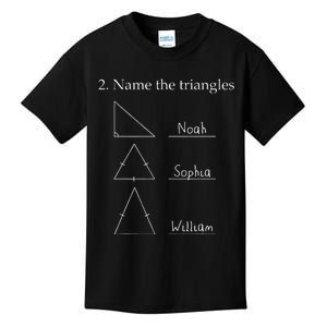 Name The Triangles Math Problem Funny Math Lover Kids T-Shirt