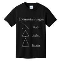 Name The Triangles Math Problem Funny Math Lover Kids T-Shirt
