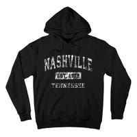 Nashville Tennessee Tn Vintage Established Sports Tall Hoodie