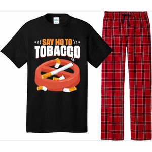 No To Tobacco Gift No Tobacco Day Anti Cigarettes Anti Smoking Gift Pajama Set