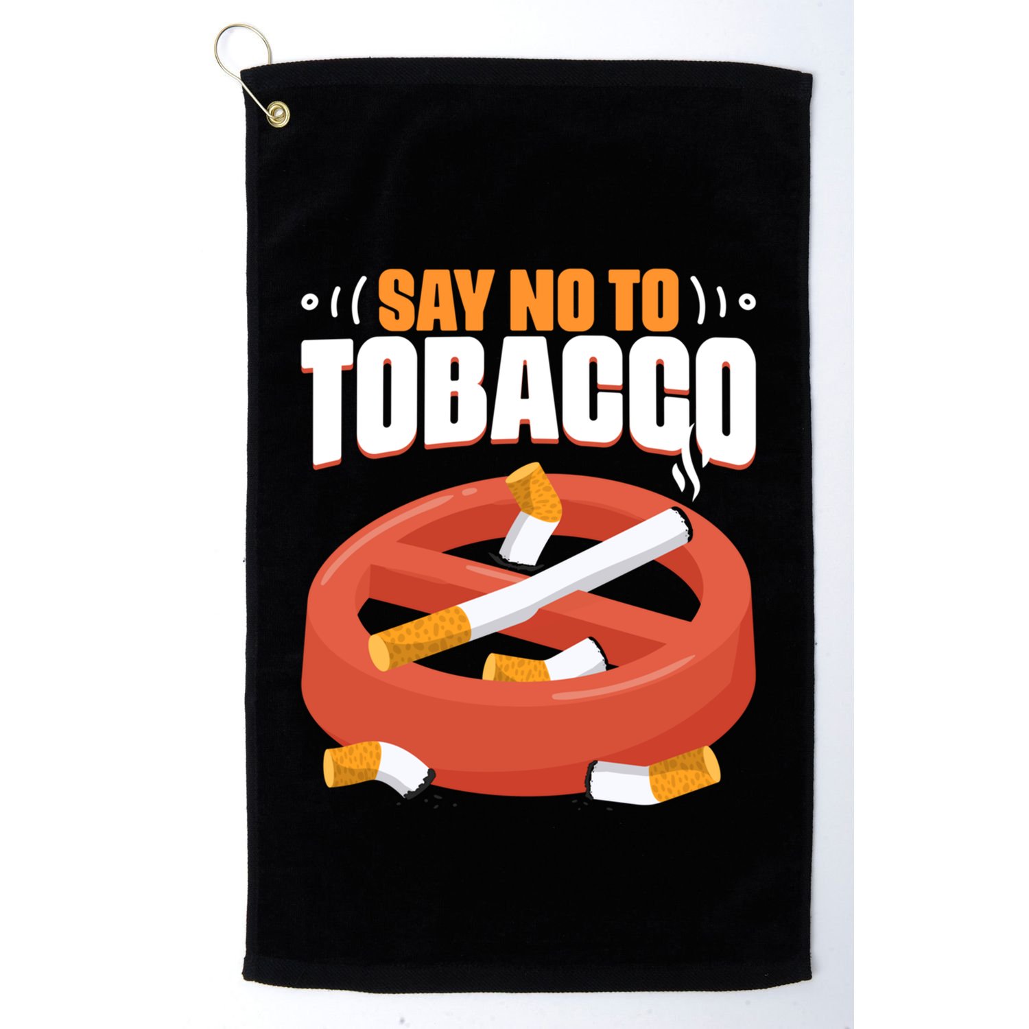 No To Tobacco Gift No Tobacco Day Anti Cigarettes Anti Smoking Gift Golf Towel