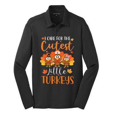 Nurse Turkey Thanksgiving Nurse Day NICU Nurse Silk Touch Performance Long Sleeve Polo