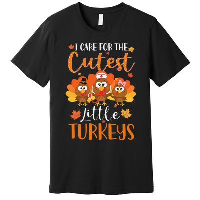 Nurse Turkey Thanksgiving Nurse Day NICU Nurse Premium T-Shirt