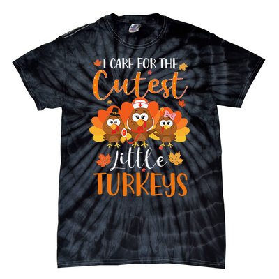 Nurse Turkey Thanksgiving Nurse Day NICU Nurse Tie-Dye T-Shirt