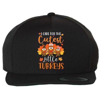 Nurse Turkey Thanksgiving Nurse Day NICU Nurse Wool Snapback Cap