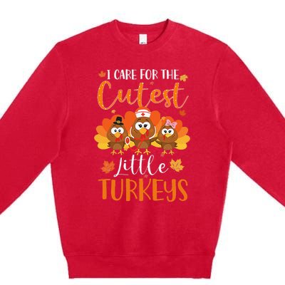 Nurse Turkey Thanksgiving Nurse Day NICU Nurse Premium Crewneck Sweatshirt