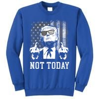 Not Today Trump 2024 Us American Flag Rally Shooting Gift Sweatshirt